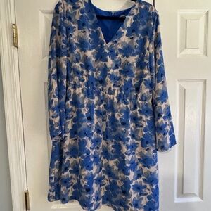 Jcrew blue Floral Dress